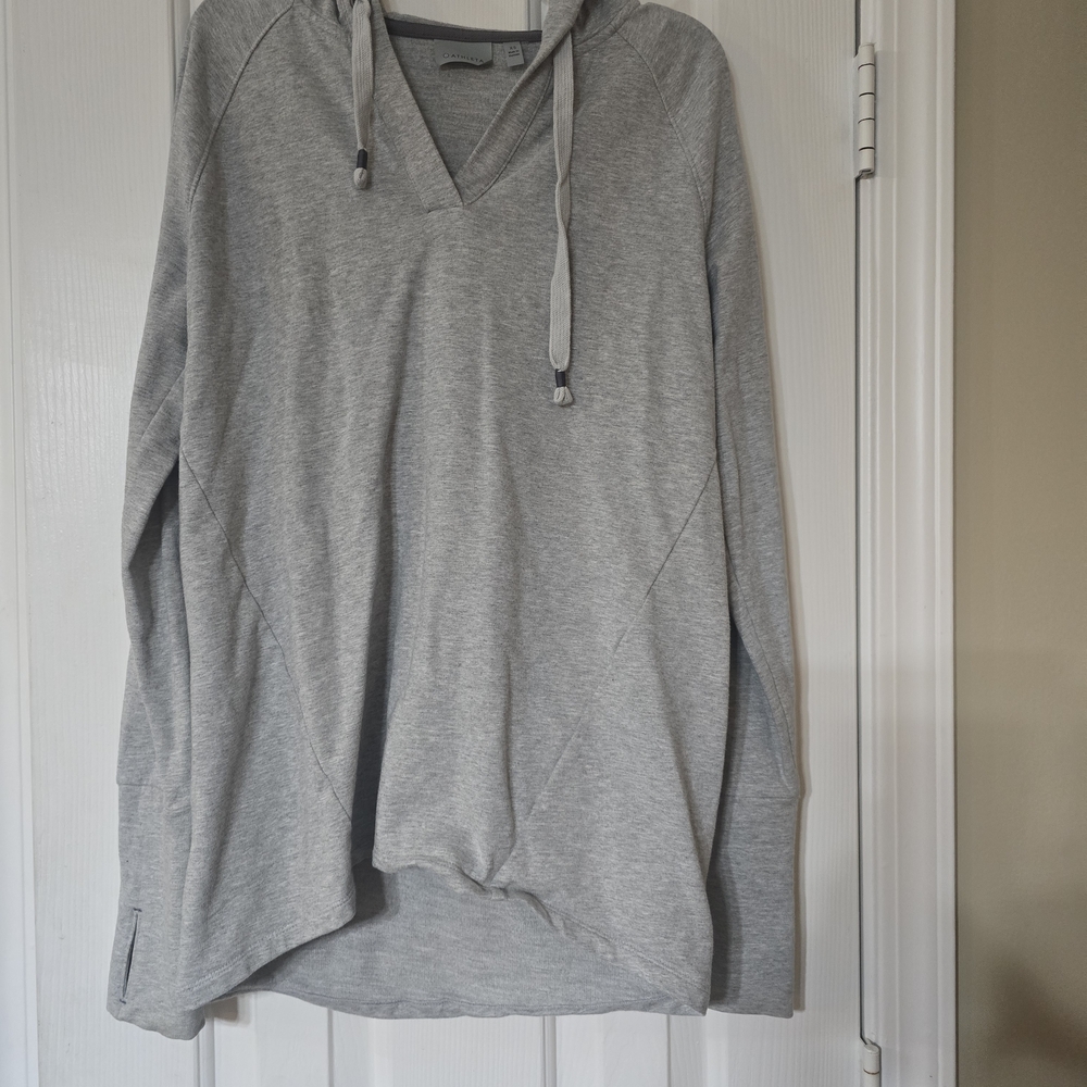 Athleta Gray Hoodie Sweatshirt